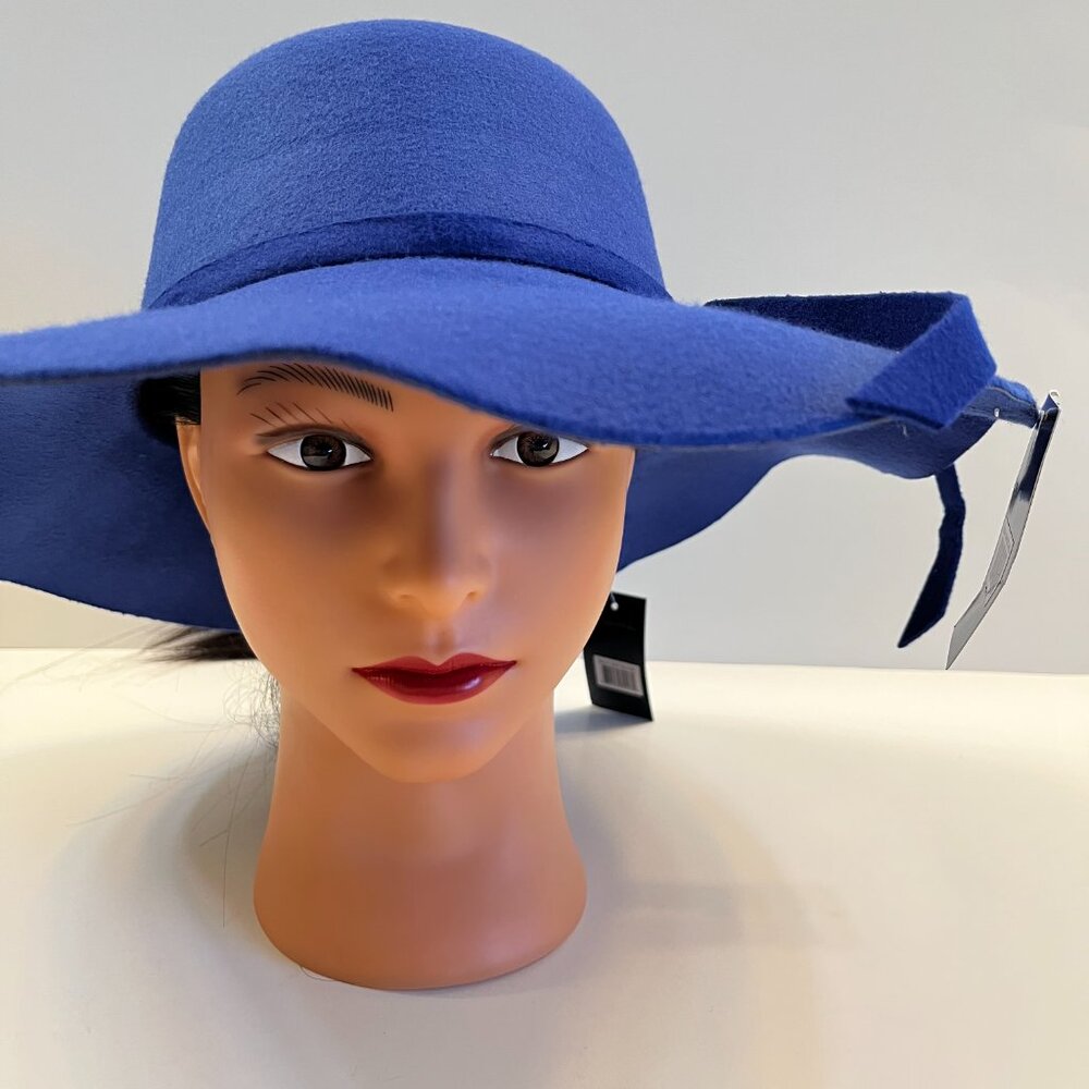 Floppy Hat - W/Bow Knot- Royal Blue - Dressy Sunday Hat - NWT
